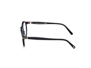 Das Bild zeigt die Brille FT5979B 001 von der Marke Tom Frod in glänzend schwarz.