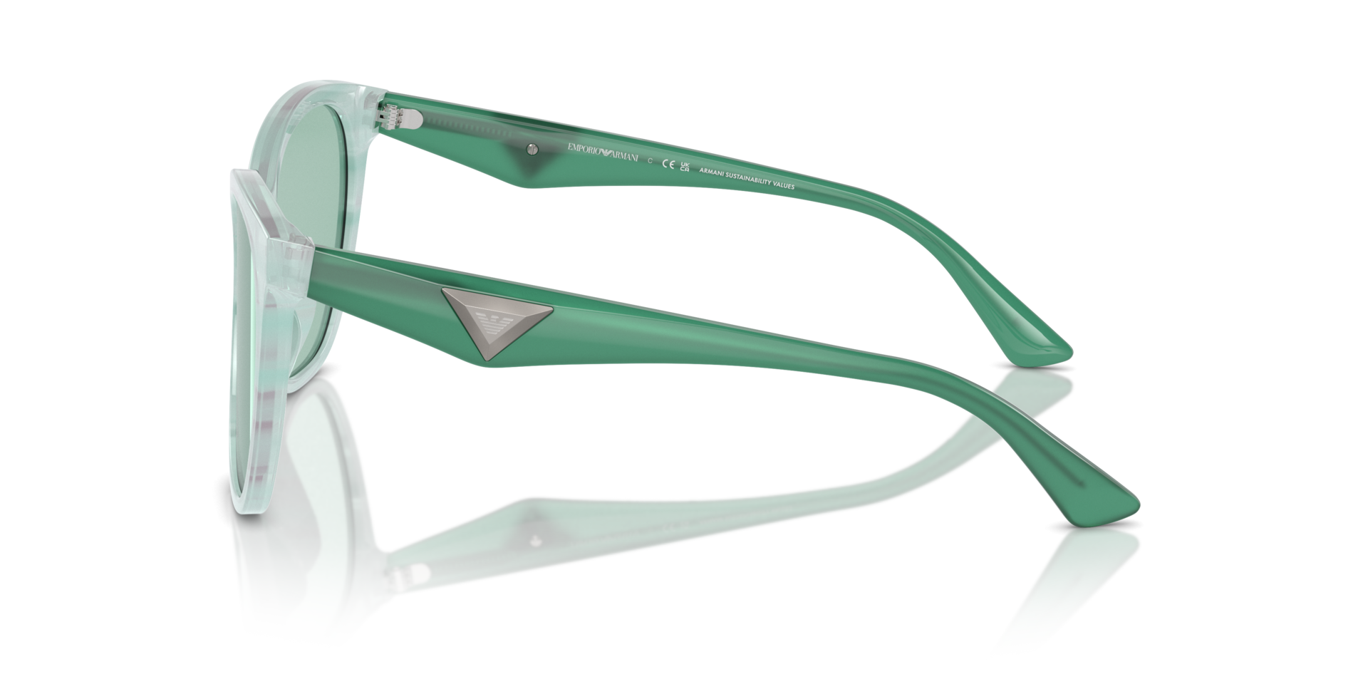 Das Bild zeigt die Sonnenbrille EA4222 611271 von der Marke Emporio Armani in grün.