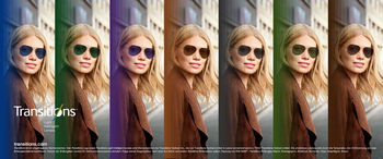 Das Bild zeigt mehrfach eine Frau, vor unterschiedlichen Farben.