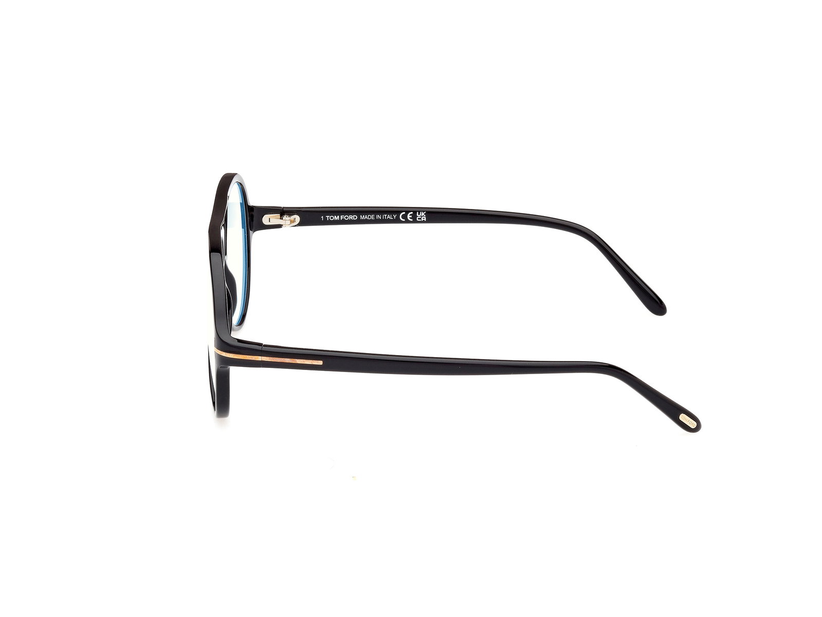 Das Bild zeigt die Korrektionsbrille FT5012-B 001 von der Marke Tom Ford in schwarz.