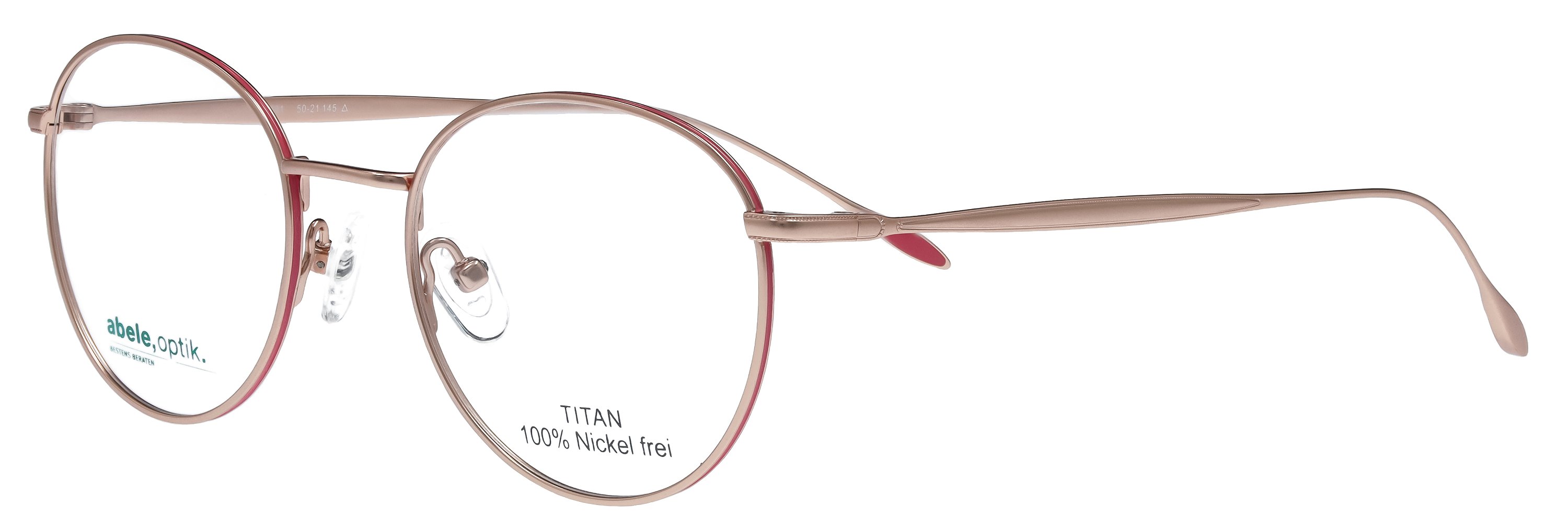abele optik Brille für Damen in roségold / pink 147691 