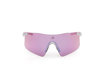 Das Bild zeigt die Adidas Sport Sonnenbrille Kaphiros SP0122 in kristall von vorne.