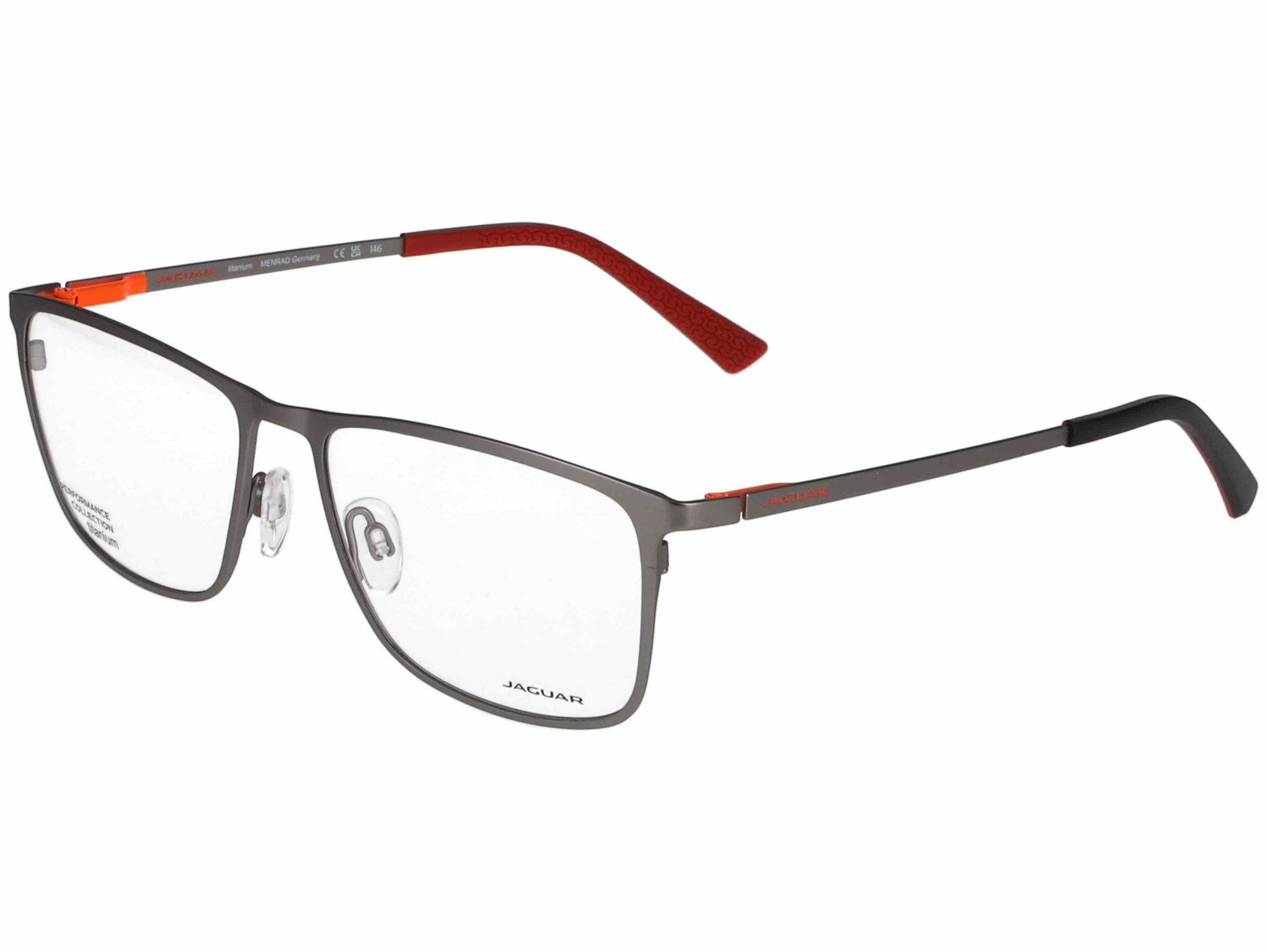 Jaguar Brille 5609 6500 57 Grau/Rot