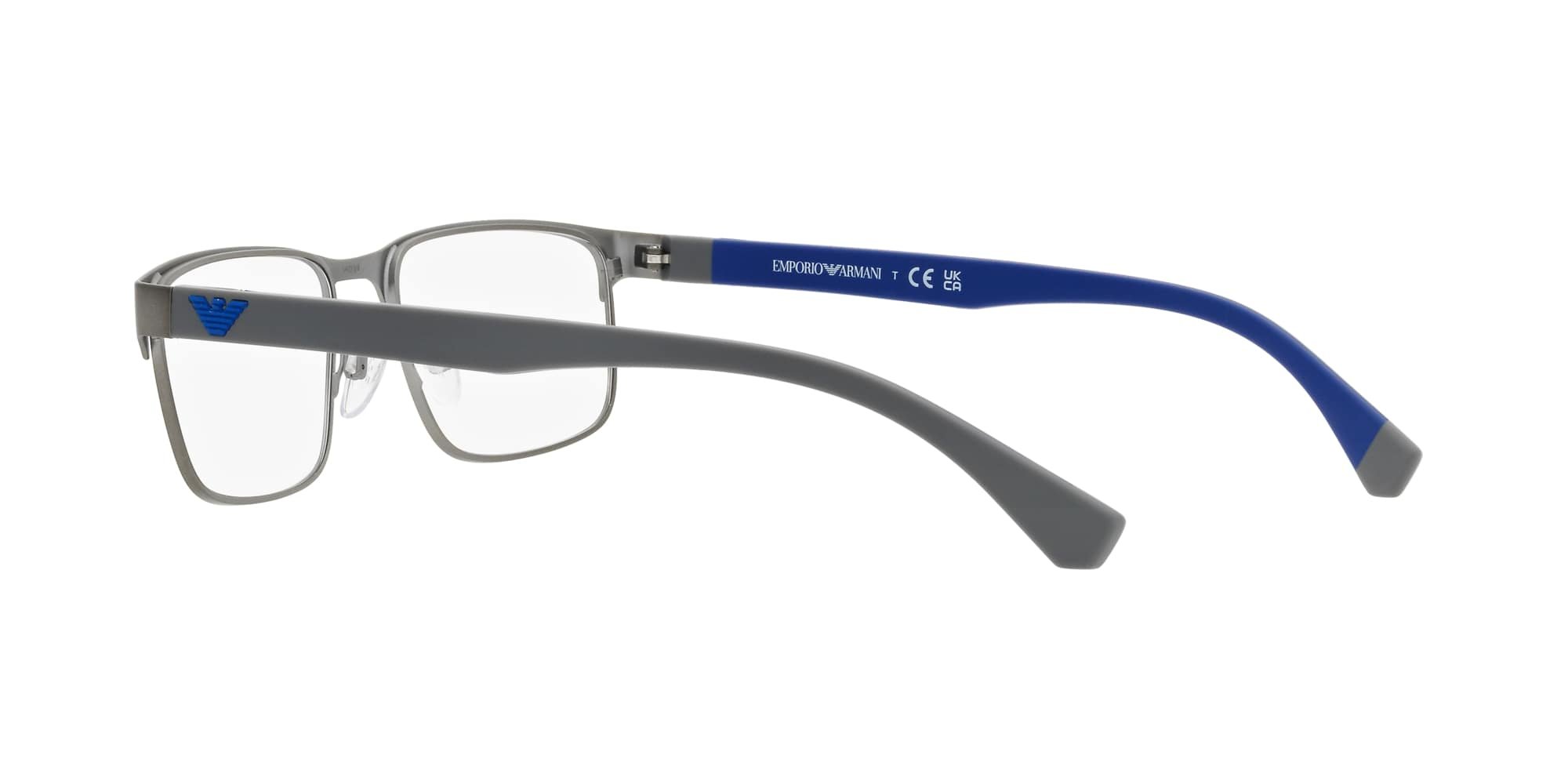 Das Bild zeigt die Korrektionsbrille EA1105 3095 von der Marke Emporio Armani in Gunmetal.