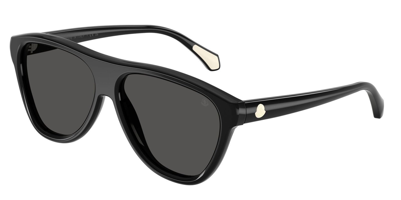 zu sehen ist die Sonnenbrille 6025U von Moncler in der Farbe Schwarz.
