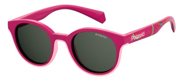 Das Bild zeigt die Sonnenbrille PLD8036/S MU1 von der Marke Polaroid in pink.