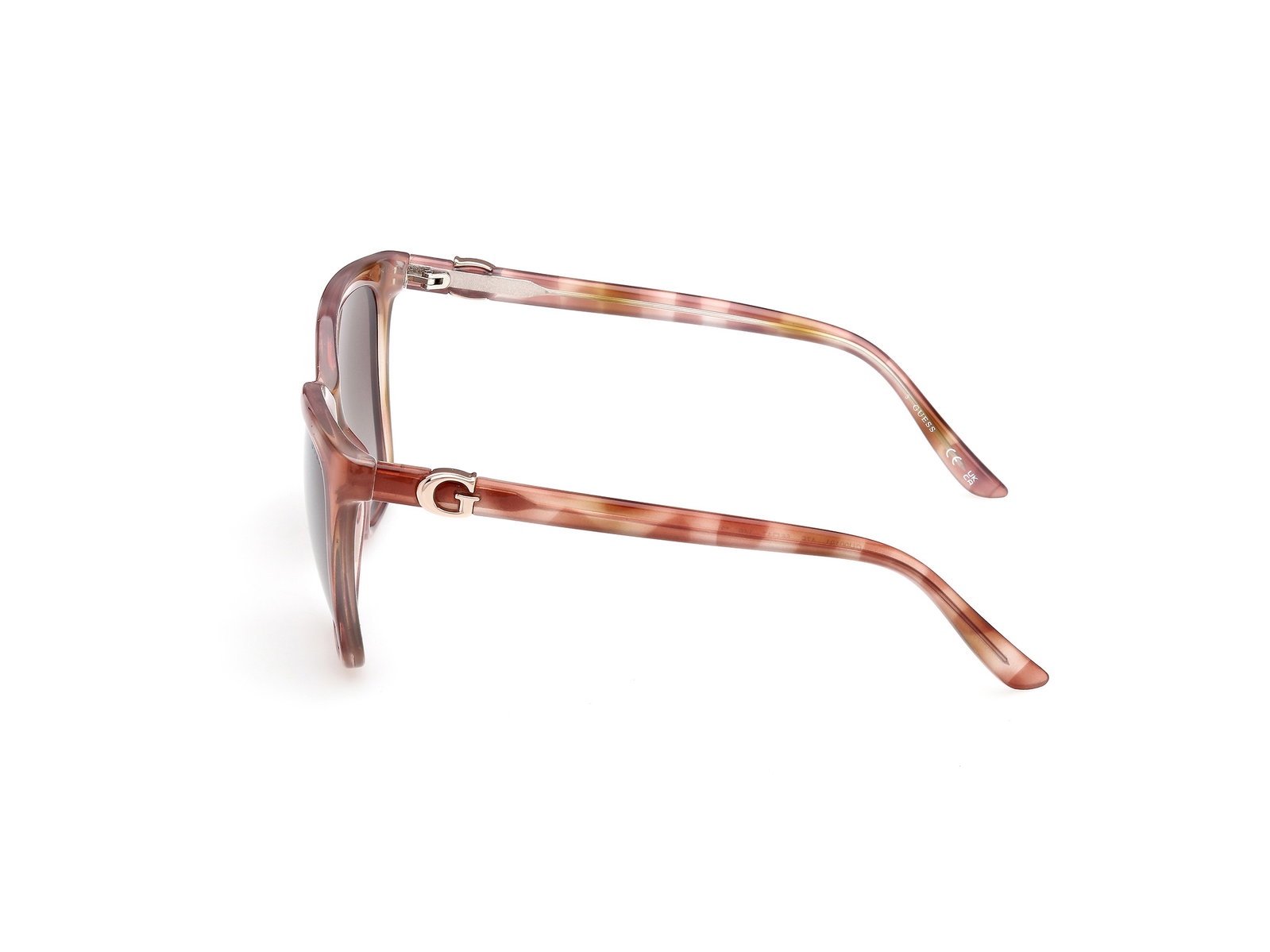Das Bild zeigt die Sonnenbrille GU00191 47F von der Marke Guess in Gelb Hellbraun/havanna.