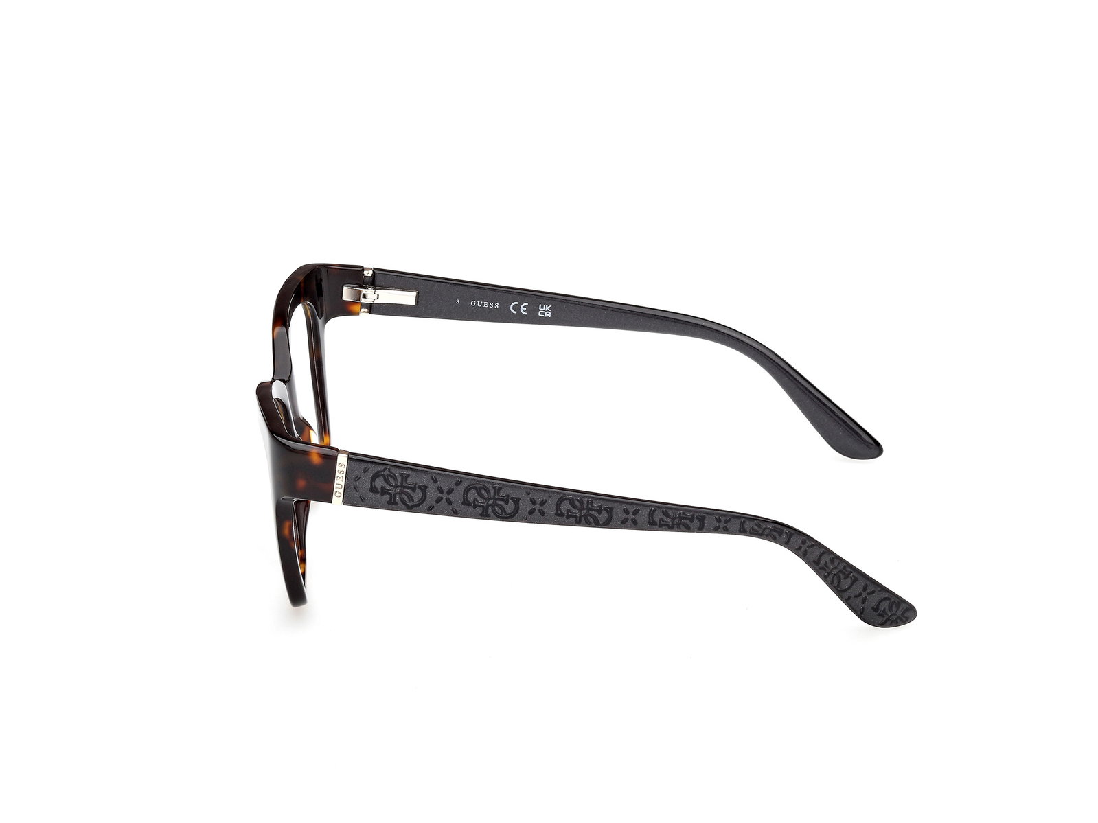 Das Bild zeigt die Korrektionsbrille GU50233 052 von der Marke Guess in Havanna.