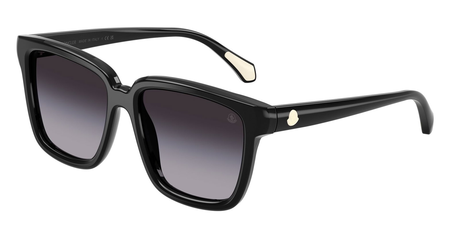 zu sehen ist die Sonnenbrille 30018G von Moncler in der Farbe Schwarz.
