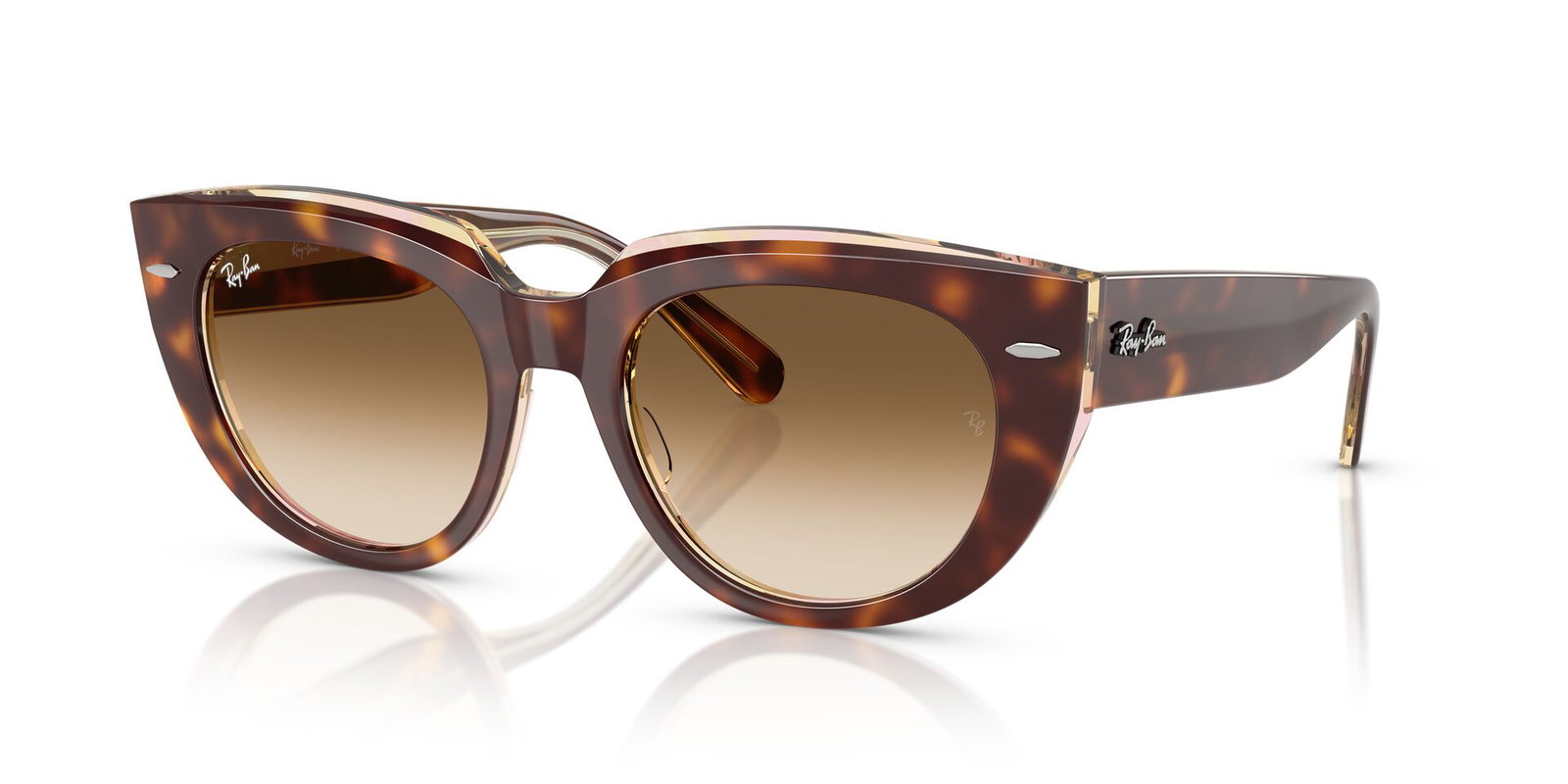 Das Bild zeigt die Sonnenbrille RB2286 141451 von der Marke Ray-Ban in Hellhavanna/transparent.