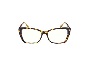 Das Bild zeigt die Korrektionsbrille FT5893-B 055 von der Marke Tom Ford in gold/havanna.