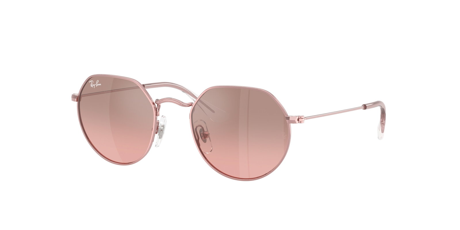 zu sehen ist die Sonnenbrille 9565S von Ray Ban für Kinder in Rosegold.