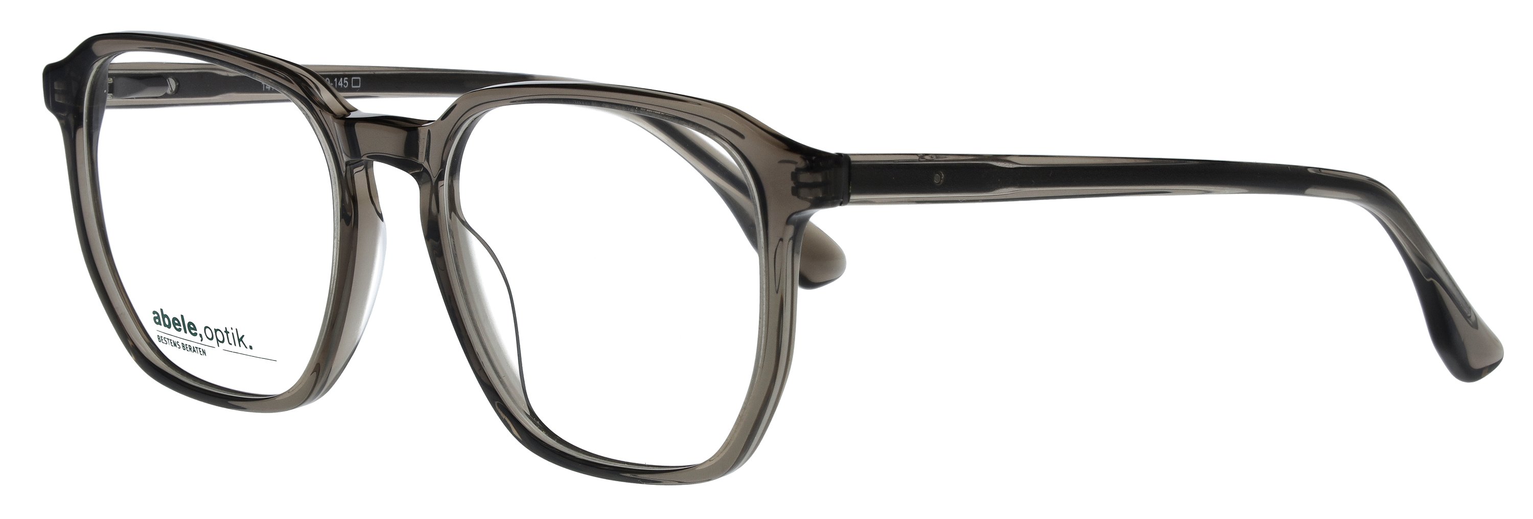 Das Bild zeigt die Korrektionsbrille 147961 von der Marke Abele Optik in grau transparent.