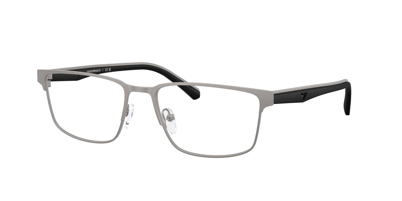Zu sehen ist die Korrektionsbrille 1175 von Emporio Armani in der Farbe Silber.
