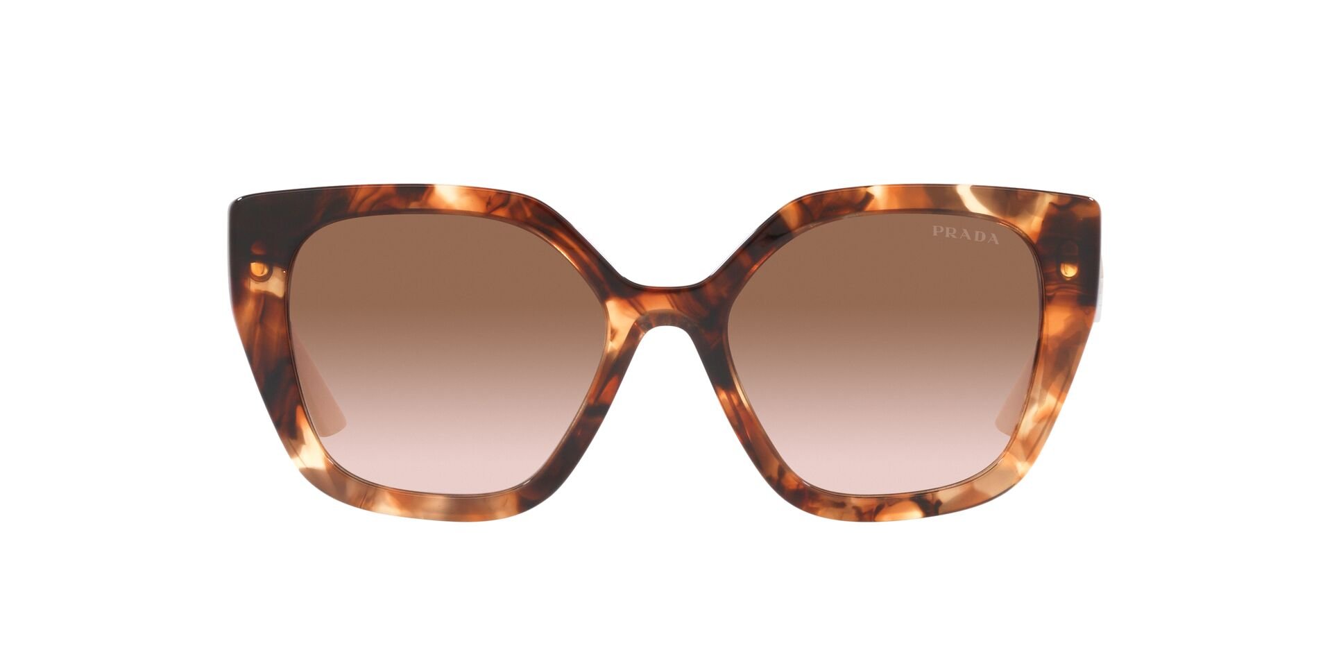 Das Bild zeigt die Sonnenbrille PR24XS 070A6 von der Marke Prada in Karamell-Tortoise.