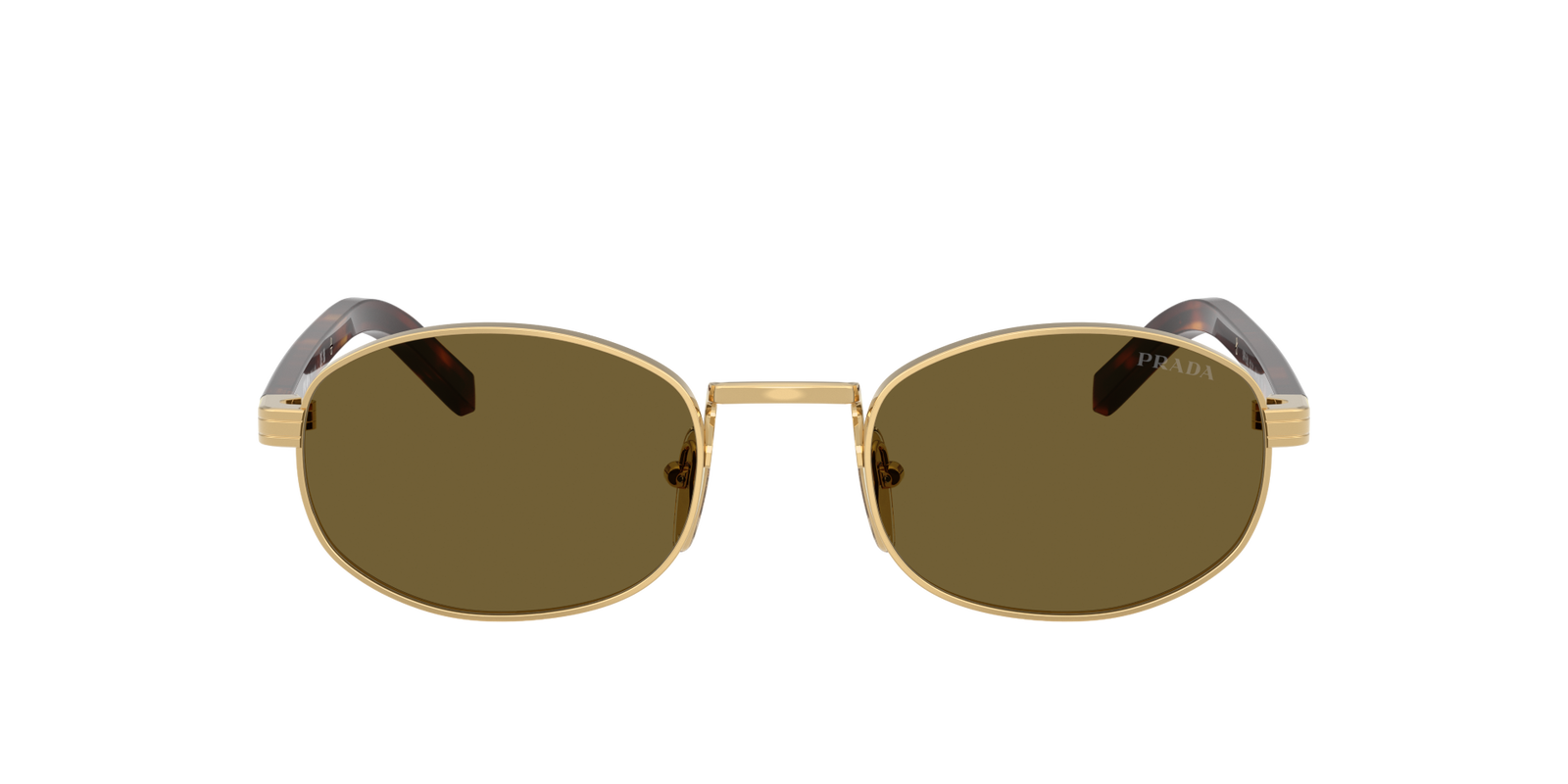 Auf diesem Bild sehen Sie die Sonnenbrille 0PR B53S von Prada in der Farbe Gold.