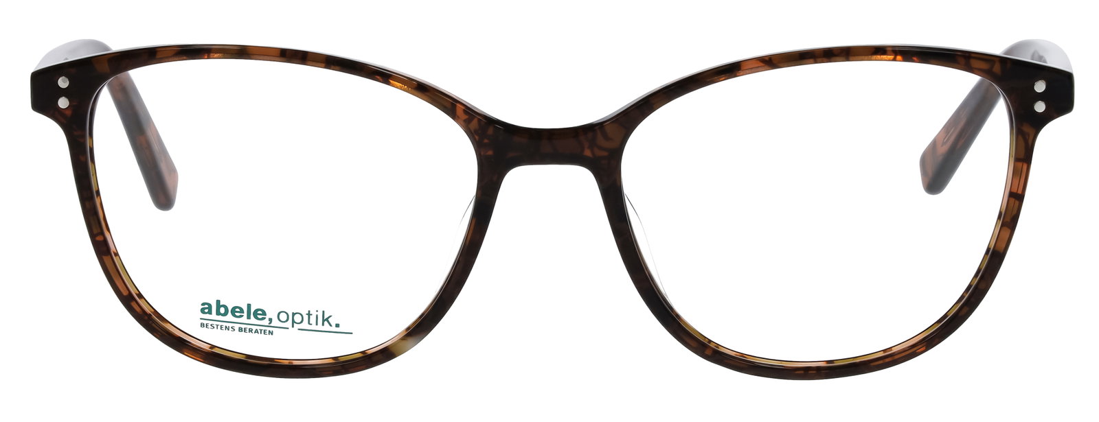 Das Bild zeigt die Abele Optik Brille 148561 in havanna von vorne.