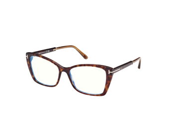 Das Bild zeigt die Korrektionsbrille FT5893-B 052 von der Marke Tom Ford in havanna.