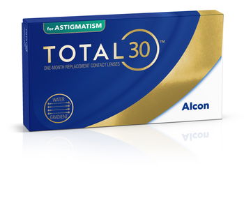 Zu sehen ist eine Packung Total30 Kontaktlinsen
