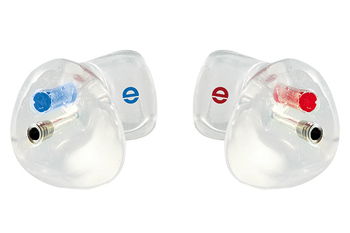 Das Bild zeigt einen individuell angefertigten Gehörschutz für das linke und rechte Ohr.