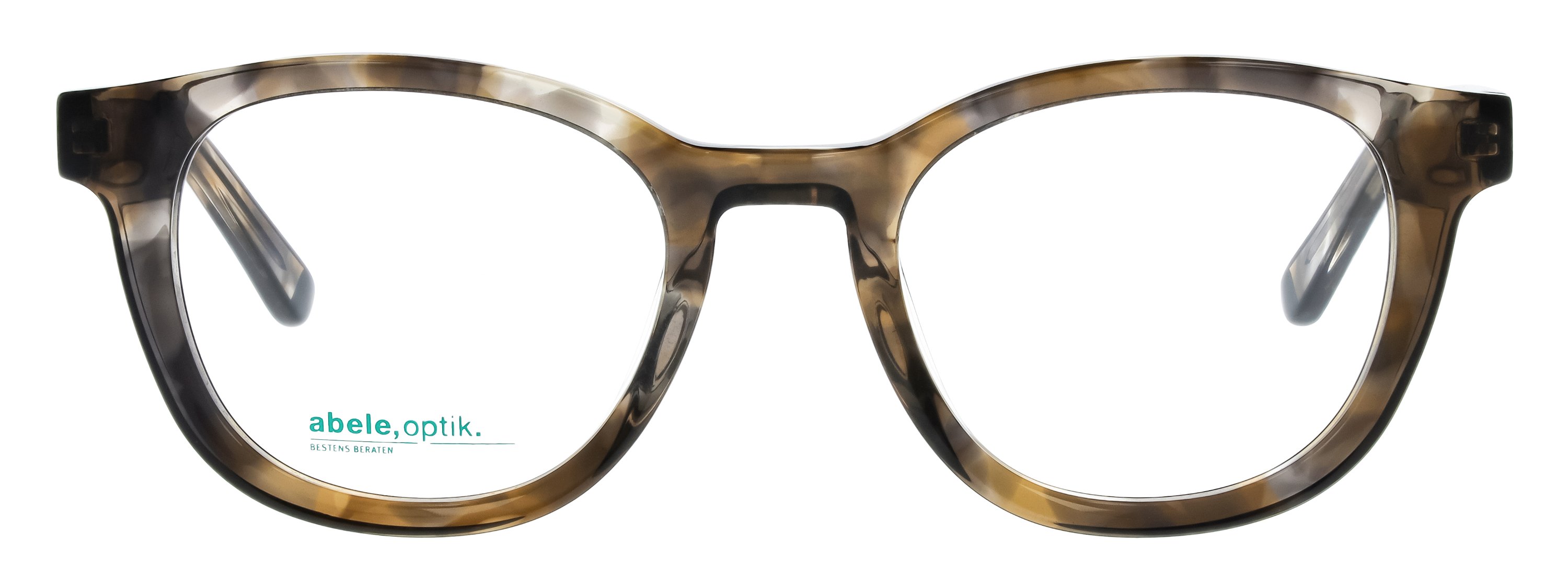 Das Bild zeigt die Korrektionsbrille 147761 von der Marke Abele Optik in braun-grau gemustert.
