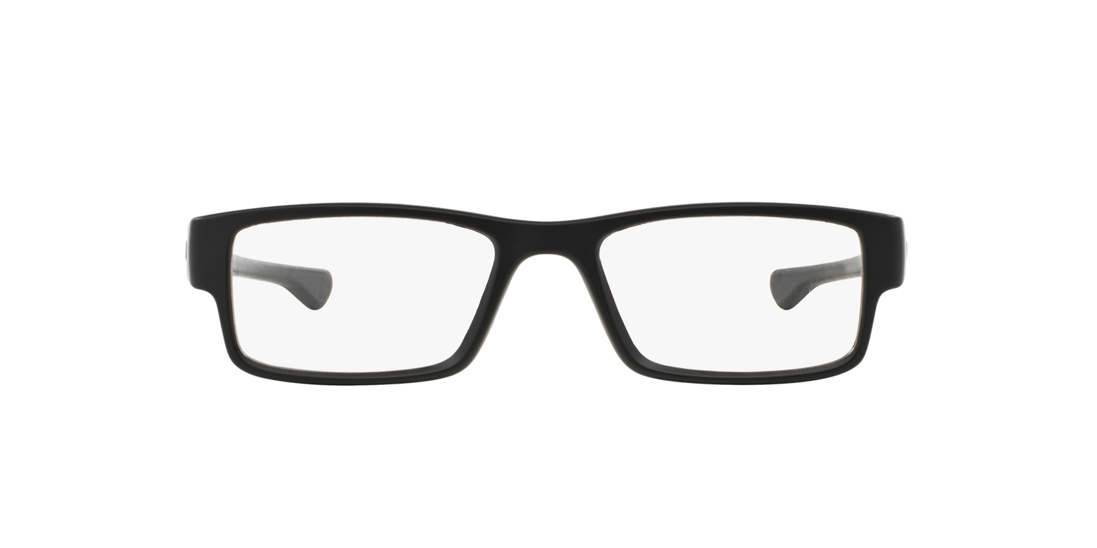 Das Bild zeigt die rechteckige Brille OX8046 804601 für Herren von der Marke Oakley in schwarz von vorne