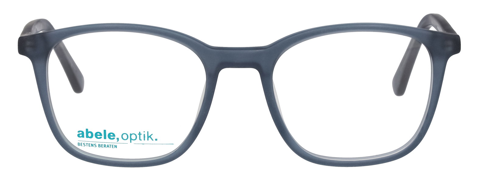 Das Bild zeigt die ovale Brille 148311 für Herren von der Marke Abele Optik in blau matt von vorne