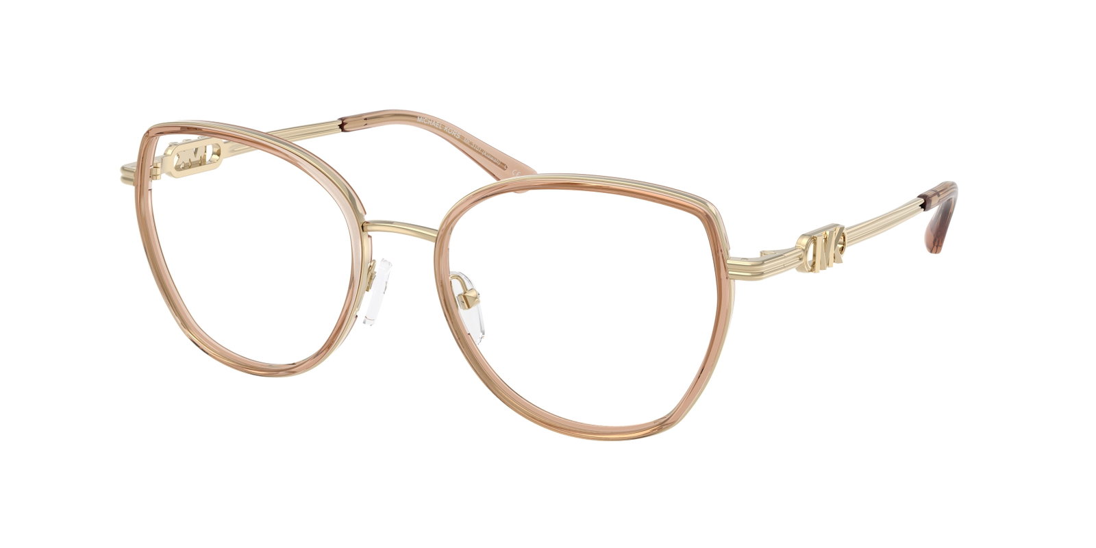 zu sehen ist die Korrektionsbrille von Michael Kors in der Farbe Gold.