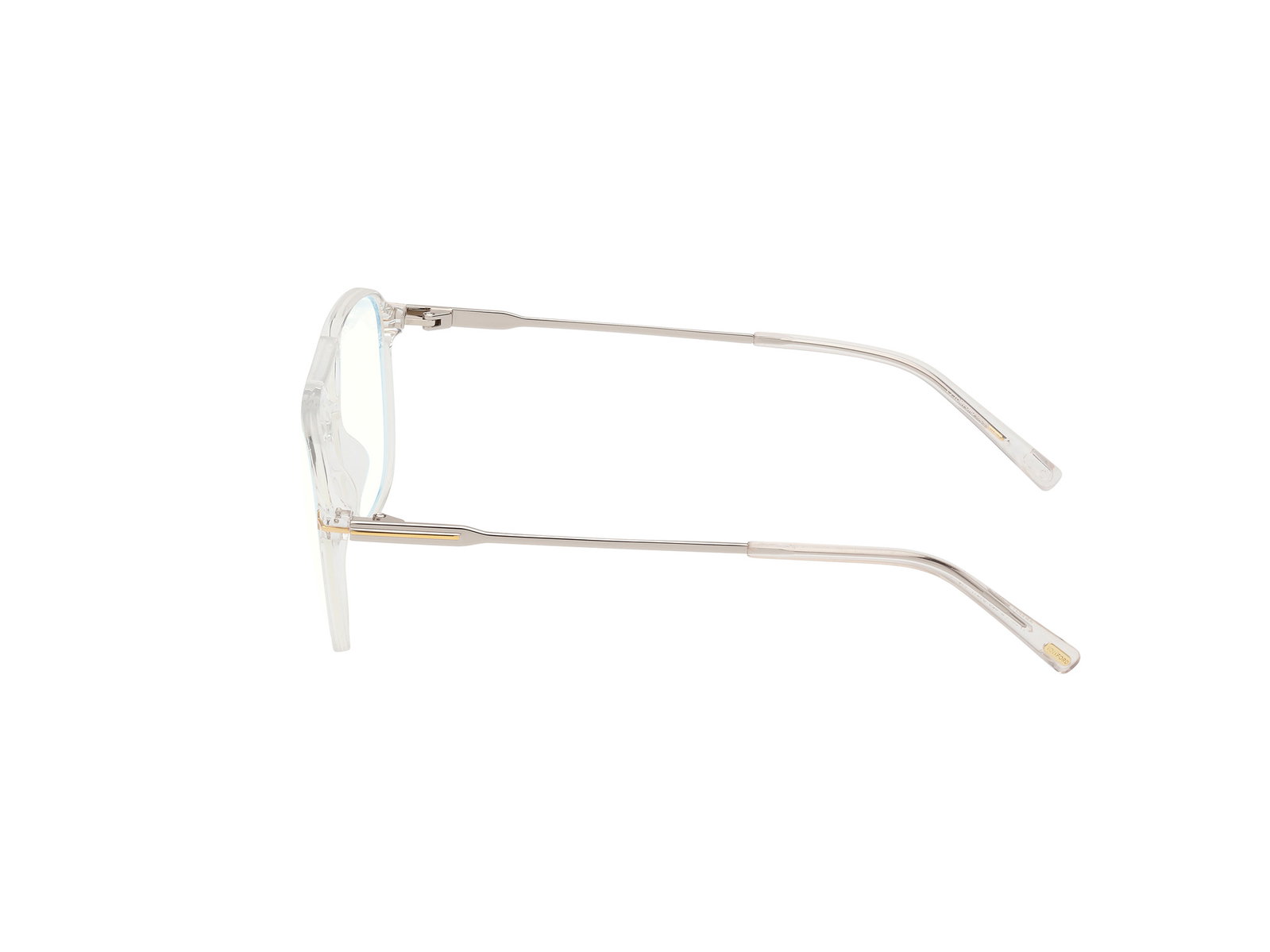 Das Bild zeigt die Korrektionsbrille FT5874-B 026 von der Marke Tom Ford in kristall.