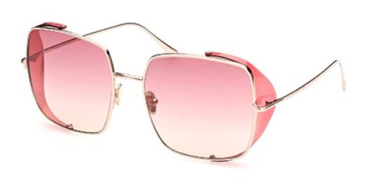  Tom Ford Sonnenbrille für Damen in Rosegold & Eckig FT0901 Toby-02 28T