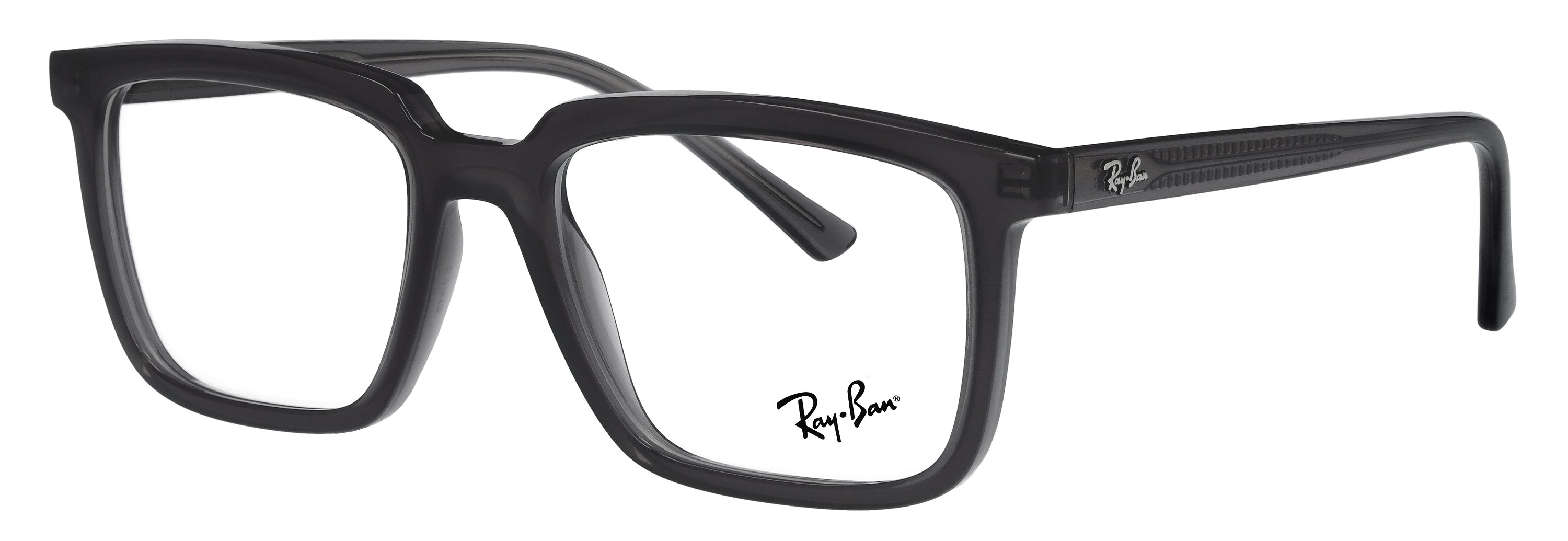 Das Bild zeigt die Korrektionsbrille RX7239 8257 von der Marke Ray Ban in Opal dunkelgrau.