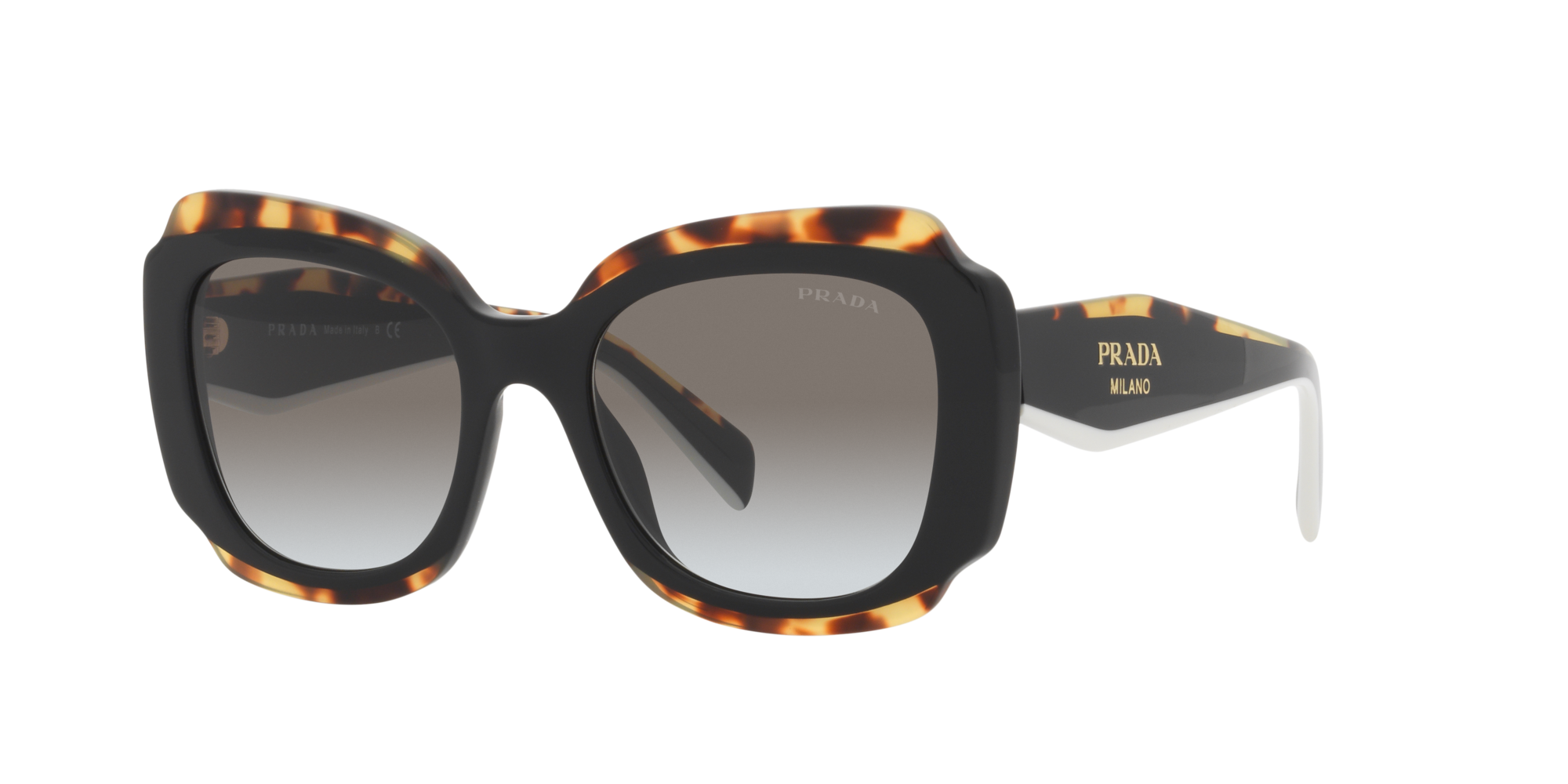 Prada Sonnenbrille für Damen in Schwarz/Havanna PR 16YS 01M0A7 52