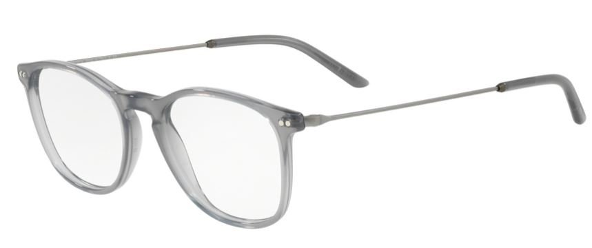 Das Bild zeigt die Korrektionsbrille AR7160 5681 von der Marke Giorgio Armani  in transparent grau.