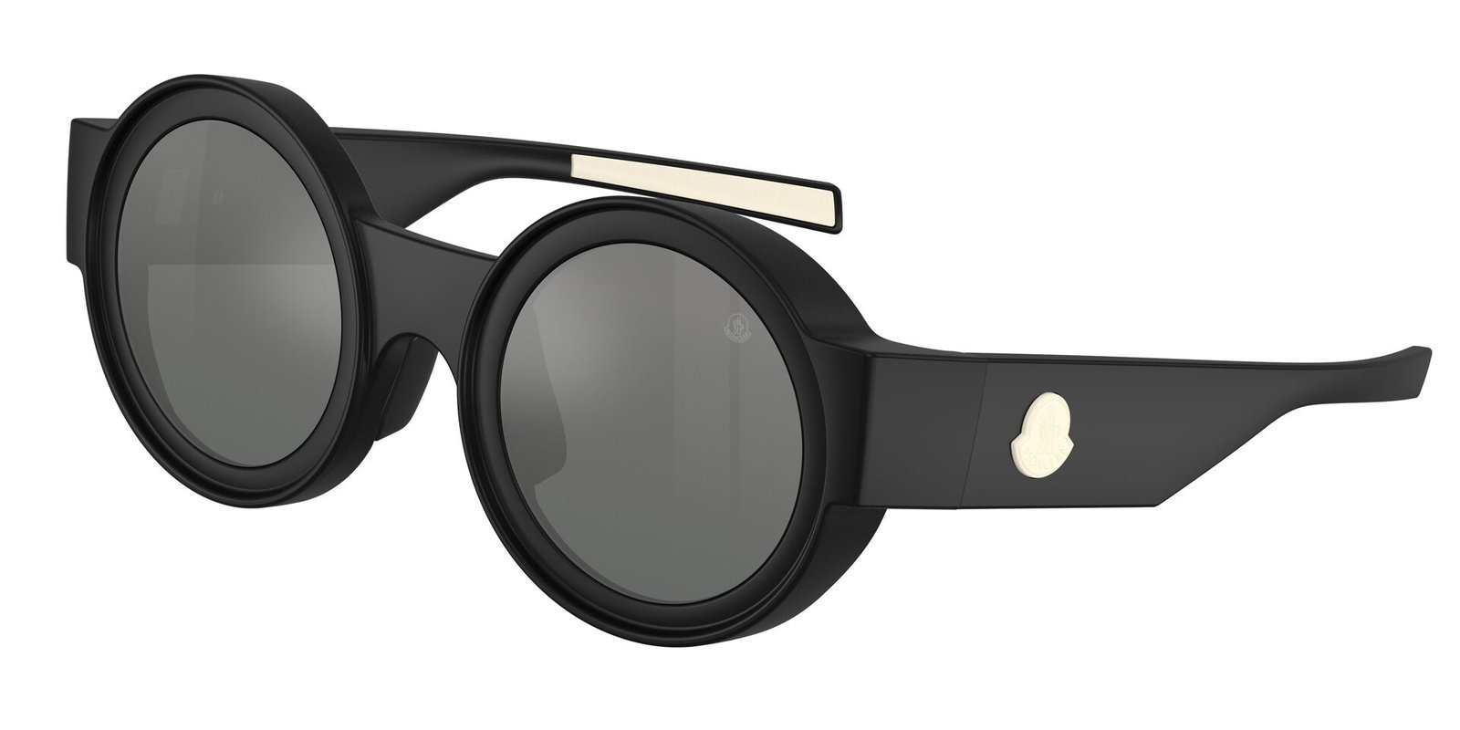 zu sehen ist die Sonnenbrille 8020U von Moncler in der Farbe Schwarz.