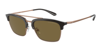 Das Bild zeigt die Sonnenbrille EA4228 320173 von der Marke Emporio Armani in braun/rosegold.