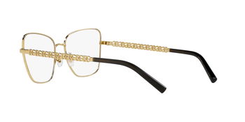 Das Bild zeigt die Korrektionsbrille DG1346 1311 von der Marke D&G in schwarz-gold.