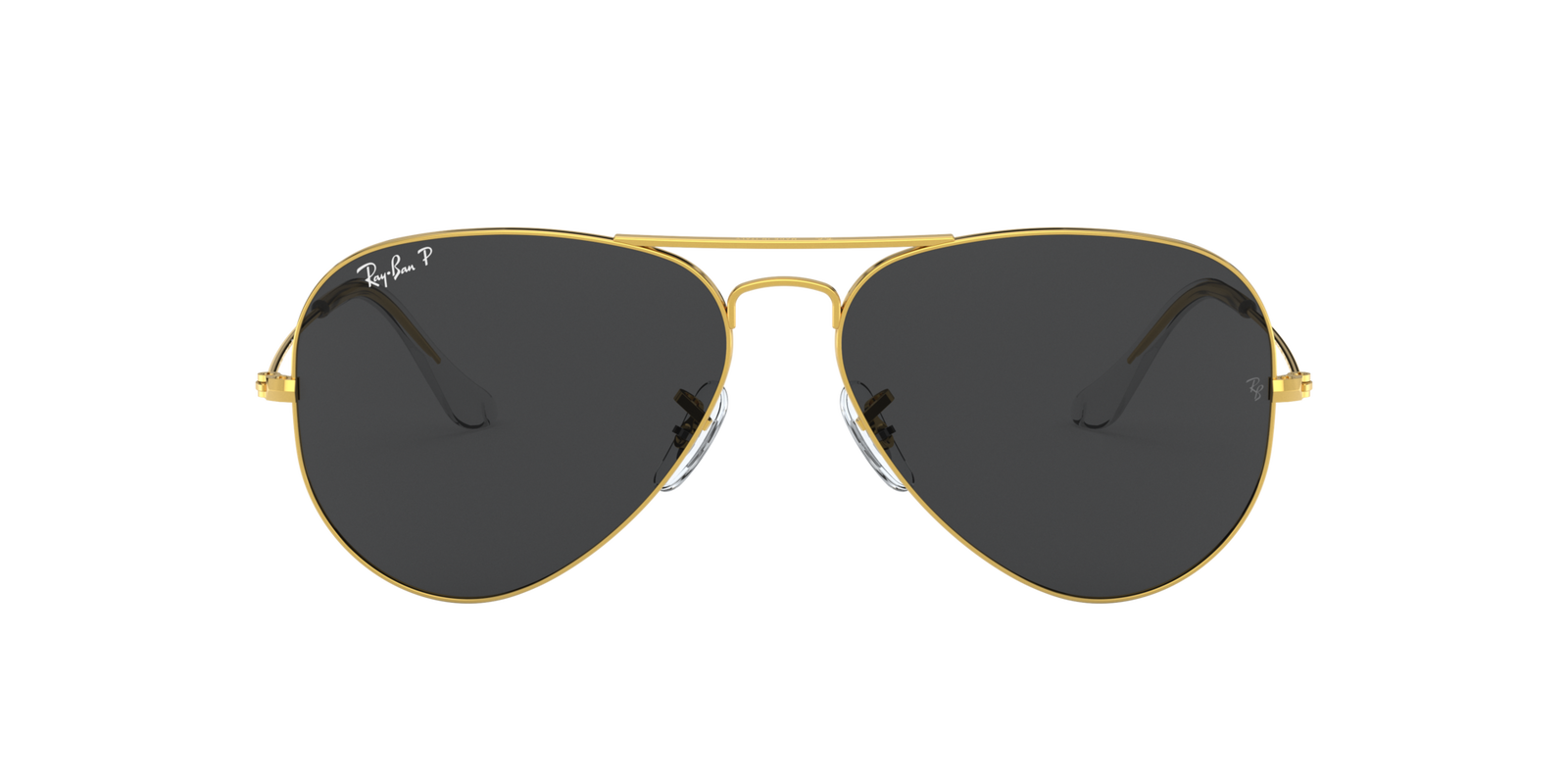 Das Bild zeigt die Pilotensonnenbrille RB3025 für Herren von der Marke Ray-Ban in gold von vorne