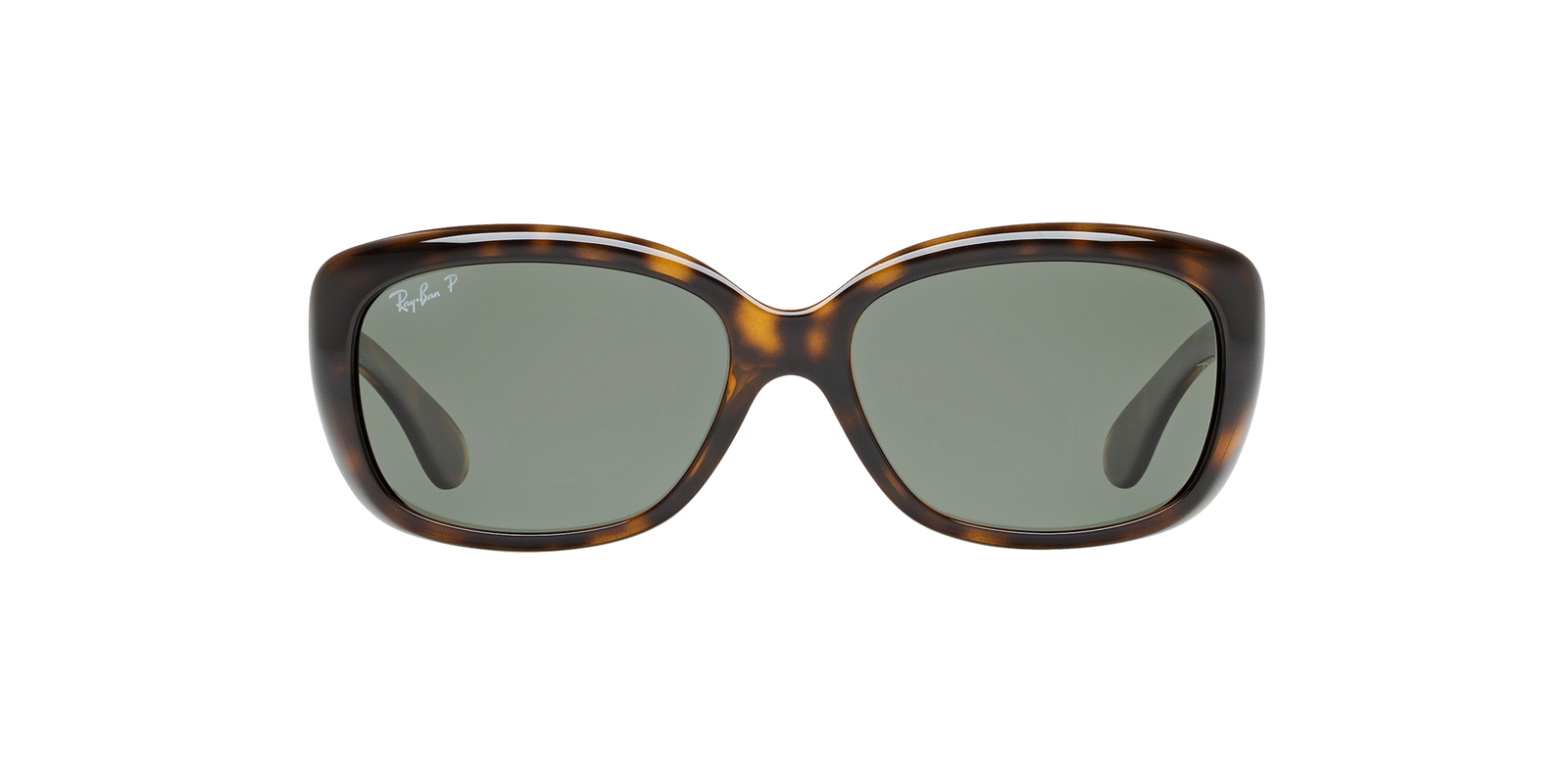 Das Bild zeigt die Butterfly-Sonnenbrille RB4101 Jackie OHH für Damen von der Marke Ray-Ban in braun havanna von vorne