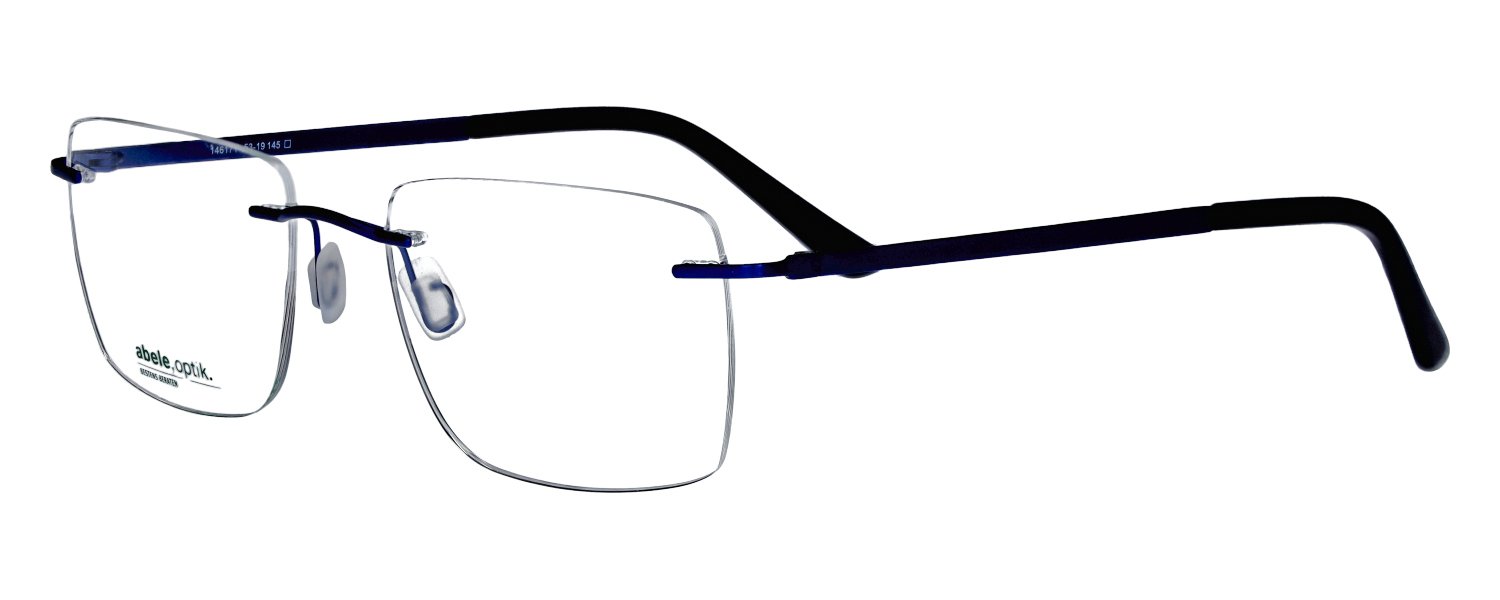 abele optik Brille randlos dunkelblau matt für Herren 146171