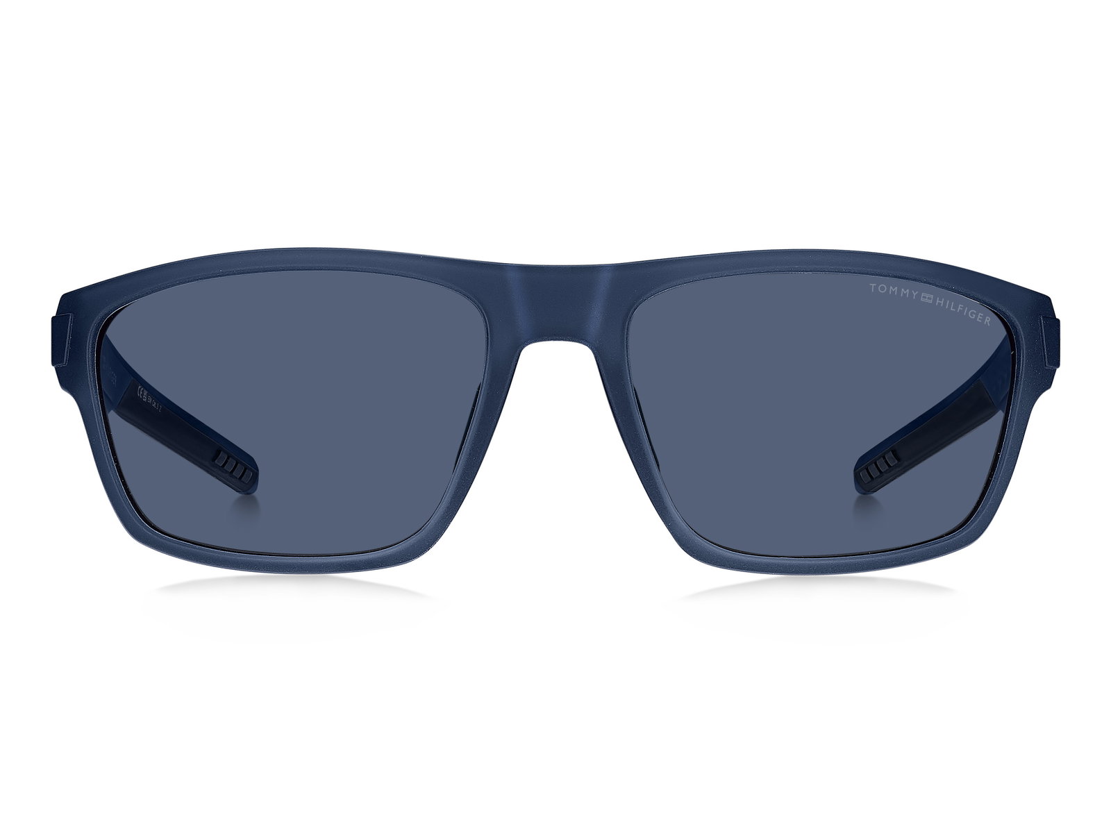 Das Bild zeigt die rechteckige Sonnenbrille TH 1978/S FLL für Herren von der Marke Tommy Hilfiger in blau von vorne