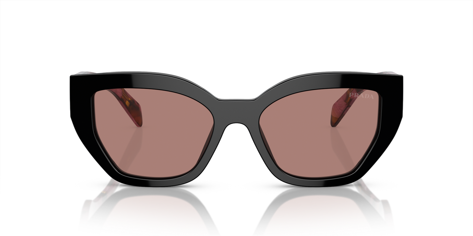 Auf diesem Bild sehen Sie die Sonnenbrille 0PR A09S von Prada in der Farbe Schwarz.