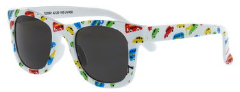 abele optik Kindersonnenbrille 722091 Weiß mit Fahrzeugen