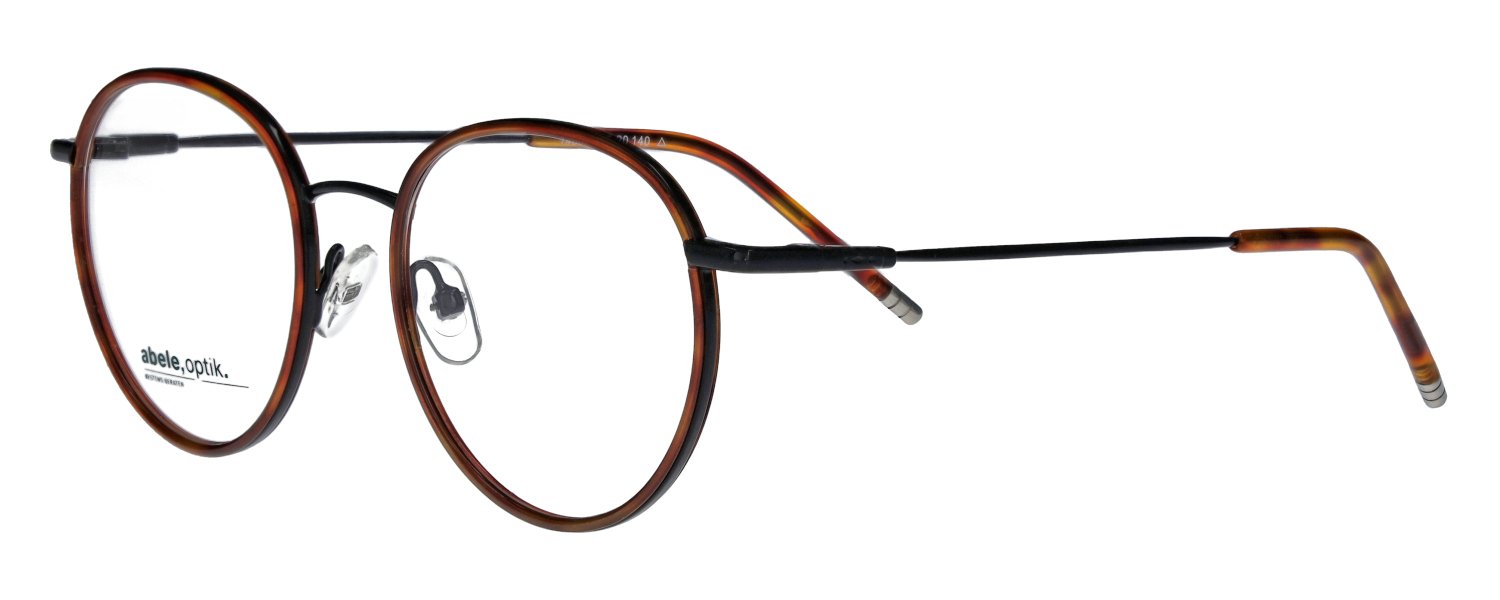 abele optik Brille in schwarz/havanna aus Metall 146021