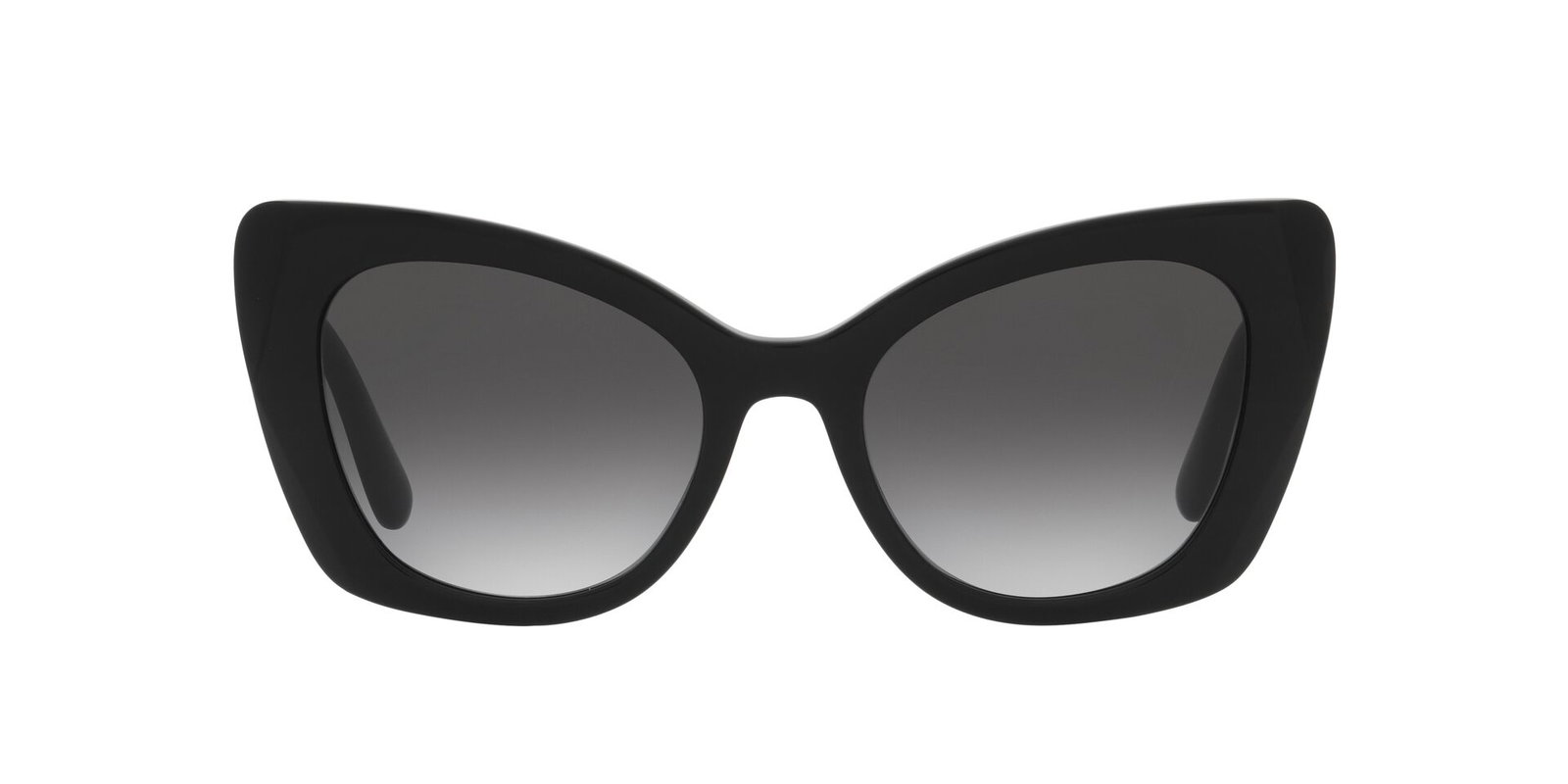 Das Bild zeigt die Cat-Eye-Sonnenbrille DG4405 501/8G 53 für Damen von der Marke Dolce & Gabbana in schwarz von vorne
