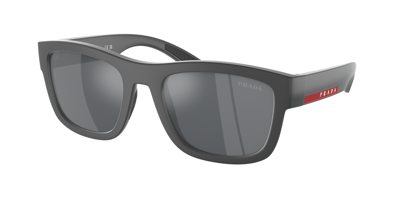 Das Bild zeigt die Sonnenbrille PS01ZS UFK5L0 von der Marke Prada Linea Rossa in schwarz.