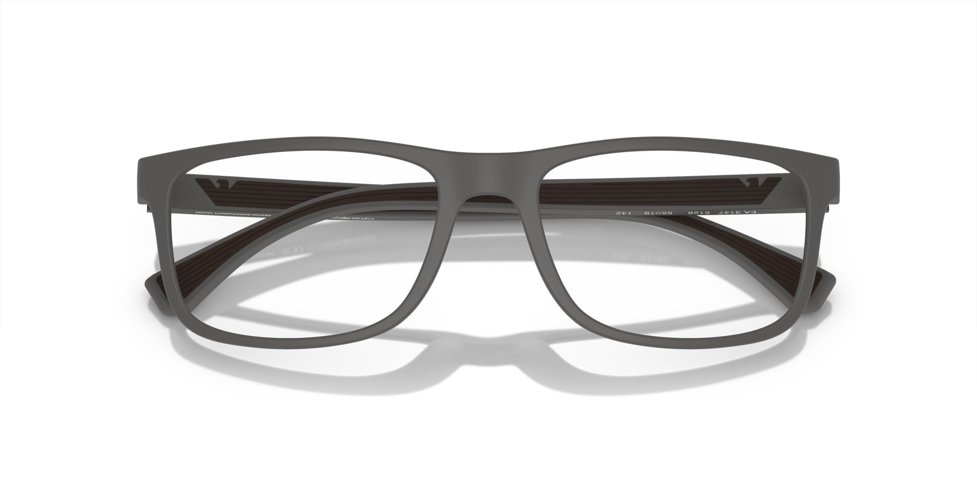Das Bild zeigt die Korrektionsbrille EA3147 5126 von der Marke Emporio Armani in Grau.