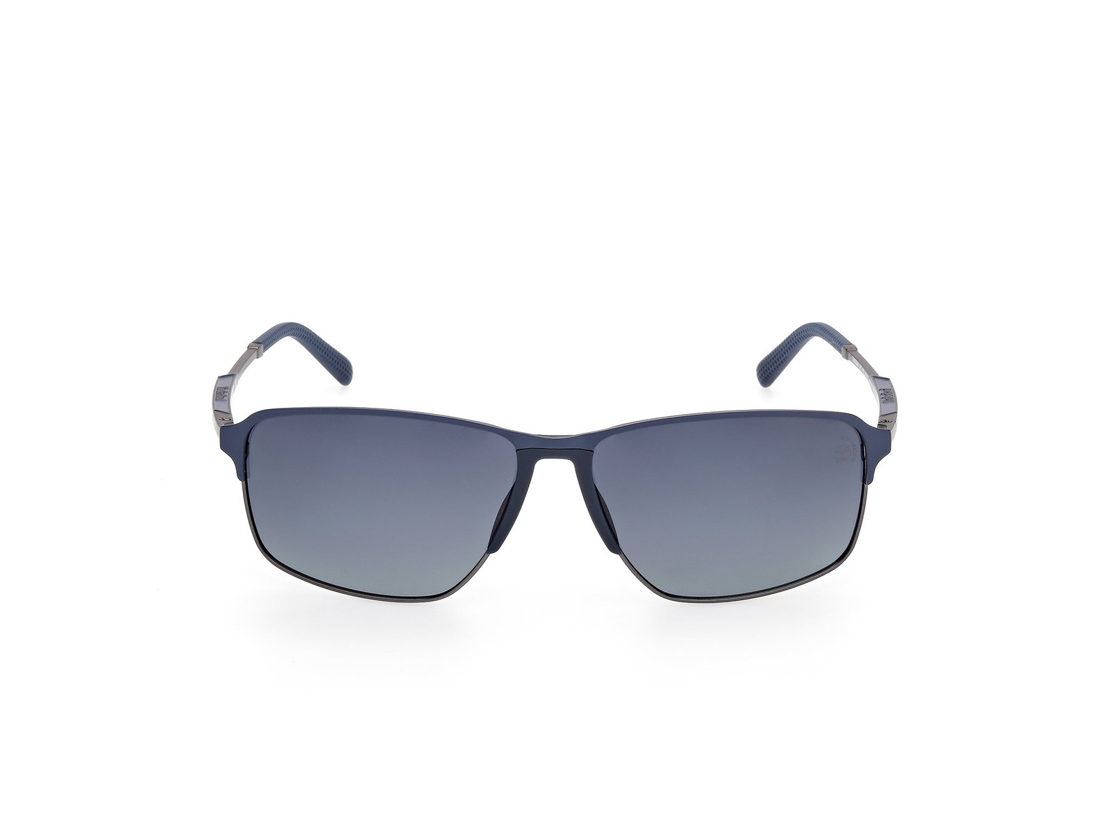 Das Bild zeigt die Sonnenbrille TB00040 91D von der Marke Timberland in Blau/Gun.