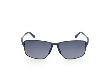 Das Bild zeigt die Sonnenbrille TB00040 91D von der Marke Timberland in Blau/Gun.