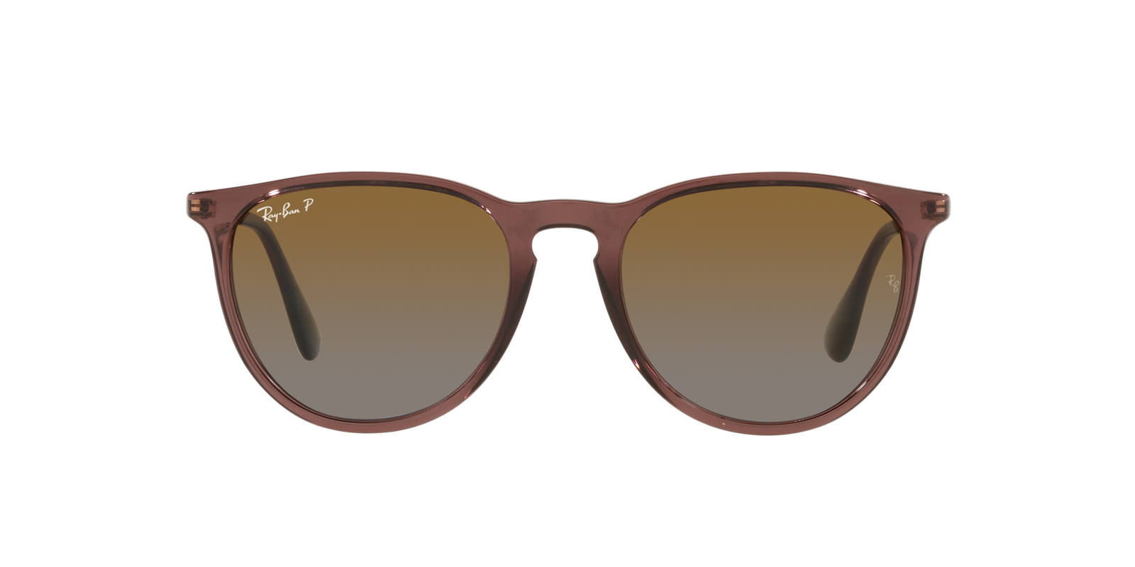 Das Bild zeigt die dunkelbraune Ray Ban Erika von vorne.