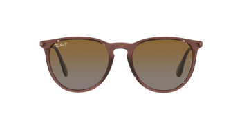 Das Bild zeigt die dunkelbraune Ray Ban Erika von vorne.